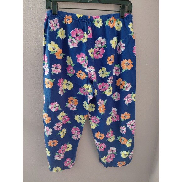 Lauren Ralph Lauren Women's Navy Floral Pajama Set Sz L Cottage Core Loungewear - Picture 11 of 16
